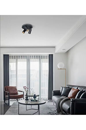 Üçlü Metal Led Avize Plofonyer Led Spot Beyaz Led Ampullü