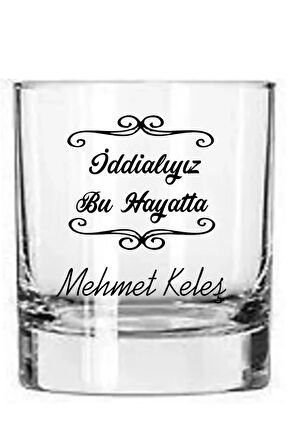 Tekli Baskılı Viski Ve Meşrubat Bardağı