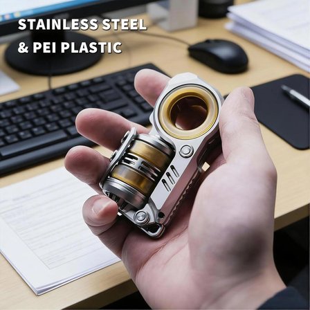 Premium EDC Fidget Toy Paslanmaz Çelik Tuning Fork Mekanizmalı Manyetik Metal Stres Oyuncağı