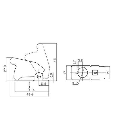 Toggle Switch Emniyet Kapağı Yeşil 12mm Çap Ic-161b