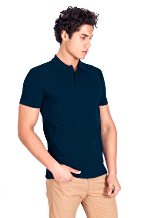 Erkek Polo Yaka Tişört Lacivert %100 Pamuk Slim Fit POLO T-SHİRT NCS JEANS 1055