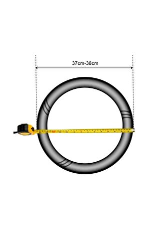 Fiat Fiorino 2015-2021 Uyumlu Dikmeli Direksiyon Kılıfı Siyah Düz Soft Deri-10.5cm