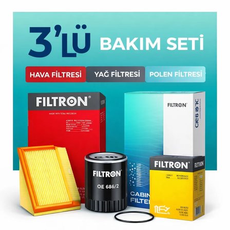 Filtron Ford Focus 1.6 Benzin Ti-VCT Filtre Bakım Seti (2010-2017) 3 Lü
