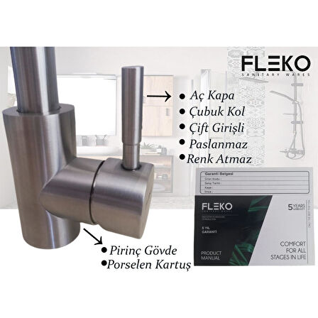 Fleko Vera Inox Eviye Bataryası KS1S01-1