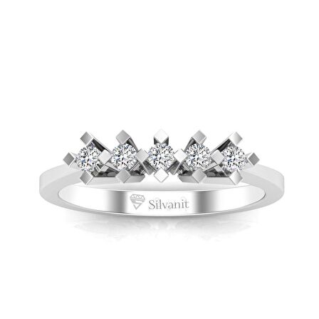 0,15 Karat Pırlanta Beştaş Yüzük