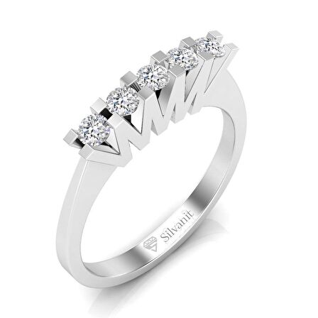 0,30 Karat Pırlanta Beştaş Yüzük