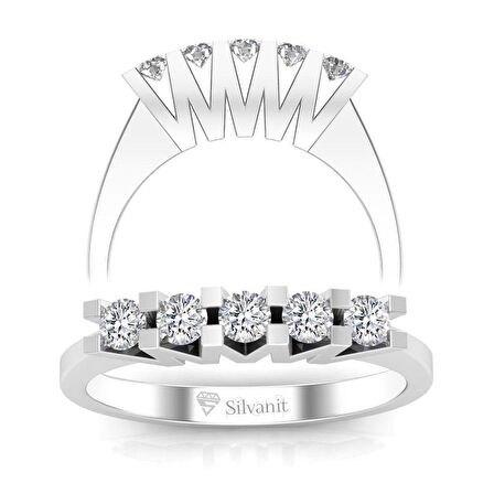 0,30 Karat Pırlanta Beştaş Yüzük