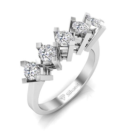 1,25 Karat Pırlanta Beştaş Yüzük