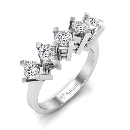 1,25 Karat Pırlanta Beştaş Yüzük