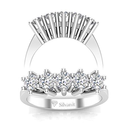 0,80 Karat Pırlanta Beştaş Yüzük