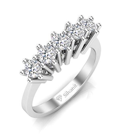 0,80 Karat Pırlanta Beştaş Yüzük