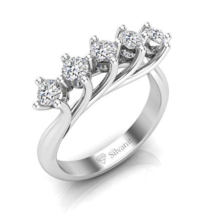 0,40 Karat Pırlanta Beştaş Yüzük