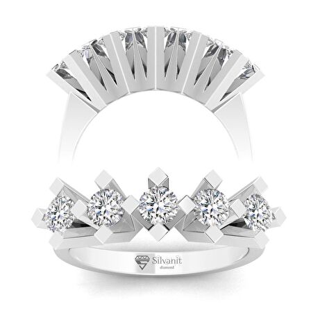 0,75 Karat Pırlanta Beştaş Yüzük