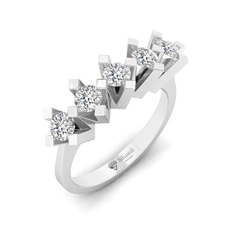 0,75 Karat Pırlanta Beştaş Yüzük