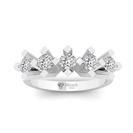 0,75 Karat Pırlanta Beştaş Yüzük