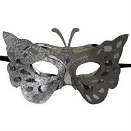 MASKE KELEBEK SİMLİ GÜMÜŞ