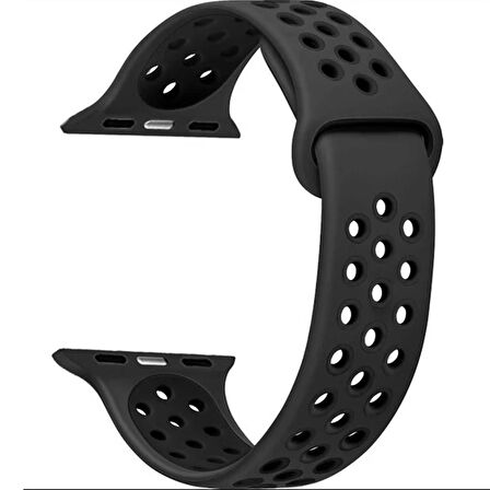 Gpack Apple Watch SE 44 mm Kordon Delikli Çift Renk Silikon