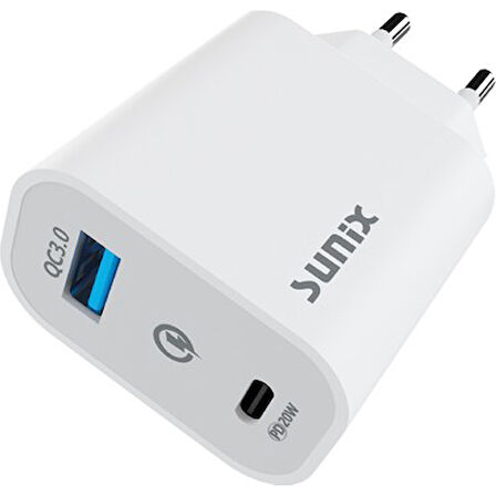 SNX S236 20W USB VE TYPEC BAŞLIK ÇİFT GİRİŞ ŞARJ ADAPTÖRÜ