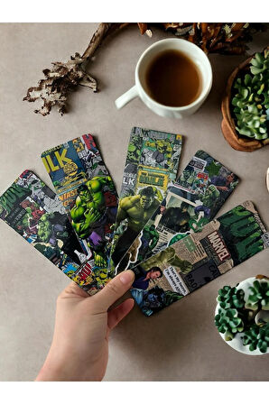 Hulk Marvel Karakteri 5 Adet Kitap Ayracı Seti