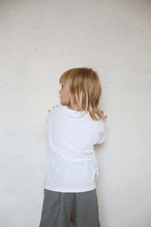 Beyaz Basic Uzun Kollu T-shirt