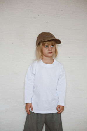 Beyaz Basic Uzun Kollu T-shirt