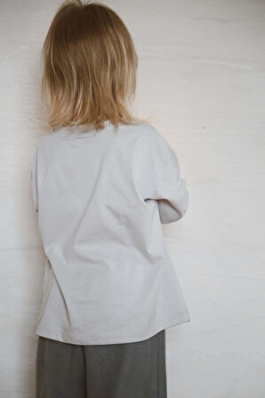 Gri Basic Uzun Kollu T-shirt
