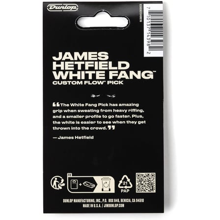 Jim Dunlop PH122P088 White Fang 6'lı Paket Pena (0.88 mm)