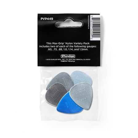 Jim Dunlop PVP449 Pick Nylon Max-Grip 12'li Paket Pena