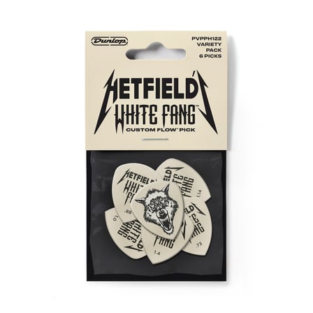 Jim Dunlop PVPPH122 Hetfield's White Fang Custom 6'lı Paket Pena