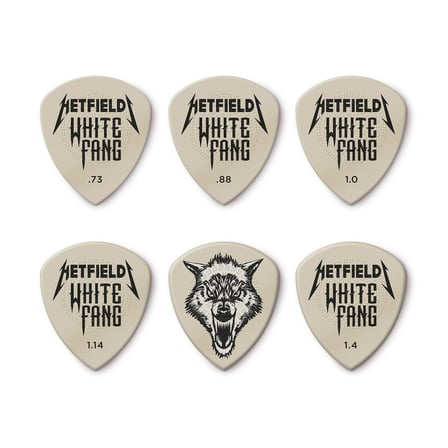 Jim Dunlop PVPPH122 Hetfield's White Fang Custom 6'lı Paket Pena
