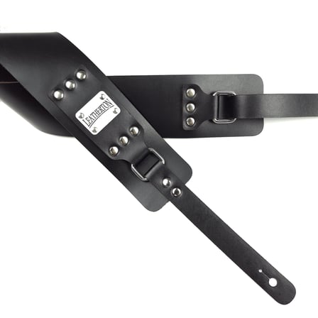 Leatherton LT Fastback Hakiki Deri Gitar Askısı (Siyah)