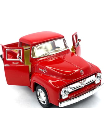 Kinsmart 1956 Ford F - 100 Pickup Çek Bırak 5inch. Lisanslı Model Araba, Oyuncak Araba 1:38 Kırmızı