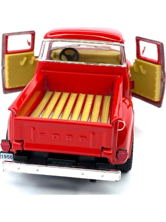 Kinsmart 1956 Ford F - 100 Pickup Çek Bırak 5inch. Lisanslı Model Araba, Oyuncak Araba 1:38 Kırmızı