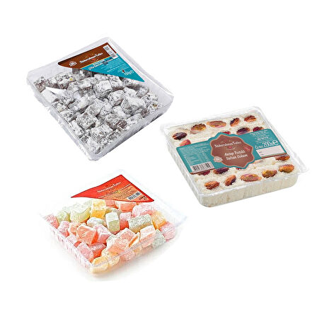 Abdurrahman Tatlıcı Lokum Çeşitleri 3 lü Set