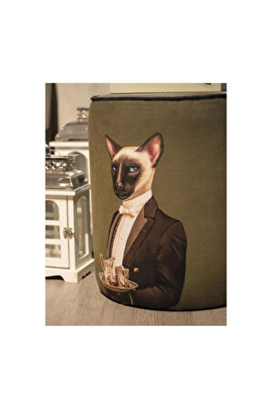 Mr. Cat Puf (Kumaşı Süettir. Uluslararası Solmama Sertifikasına Sahiptir.)