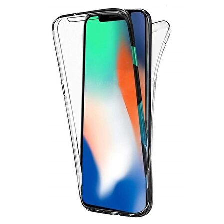 Smcase iPhone XS Kılıf 360 Ön Arka Silikon 