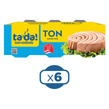 Tada Ayçiçek Yağlı Ton Balığı 3x75 Gr x 6 Adet