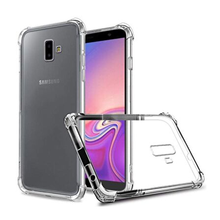 Smcase Samsung Galaxy J6 Plus Darbe Korumalı Silikon Kılıf  Nano Ekran Koruyucu