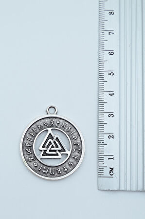 3'lü Viking Pusula, Viking Tılsım Gümüş Kaplama Kolye Seti