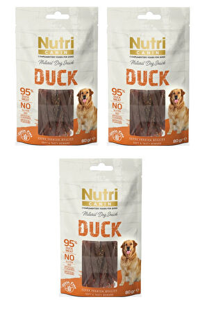 Nutri Canin Ördekli Fileto Tahılsız Köpek Ödülü 80 Gr. X 3 Adet
