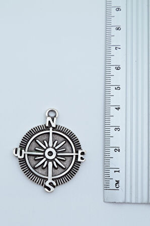 3'lü Pusula Minimal Pusula Kutup Yıldızlı Pusula Gümüş Kaplama Kolye Seti