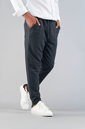 Erkek Pantolon Beli Lastikli  Slim Fit Esnek Likralı Basic Pamuklu Jogger