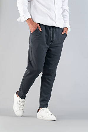 Erkek Pantolon Beli Lastikli  Slim Fit Esnek Likralı Basic Pamuklu Jogger