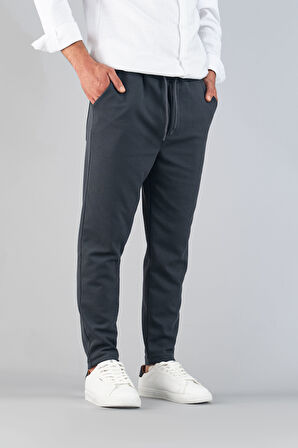 Erkek Pantolon Beli Lastikli  Slim Fit Esnek Likralı Basic Pamuklu Jogger
