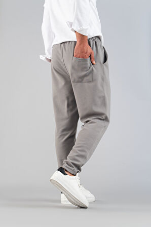 Erkek Pantolon Beli Lastikli  Slim Fit Esnek Likralı Basic Pamuklu Jogger