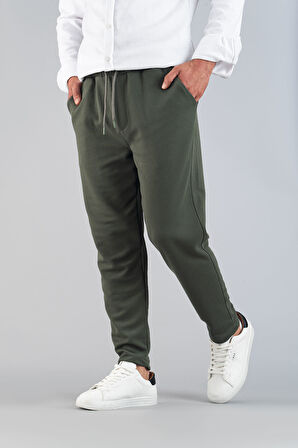 Erkek Pantolon Beli Lastikli  Slim Fit Esnek Likralı Basic Pamuklu Jogger