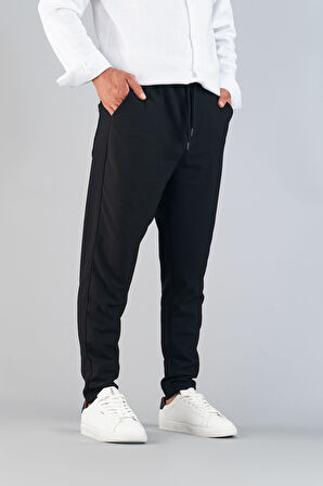 Erkek Pantolon Beli Lastikli  Slim Fit Esnek Likralı Basic Pamuklu Jogger