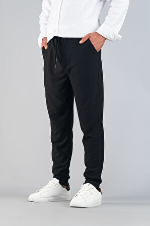 Erkek Pantolon Beli Lastikli  Slim Fit Esnek Likralı Basic Pamuklu Jogger