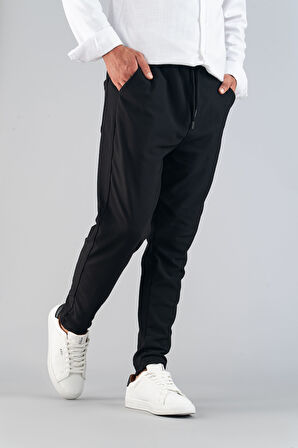 Erkek Pantolon Beli Lastikli  Slim Fit Esnek Likralı Basic Pamuklu Jogger