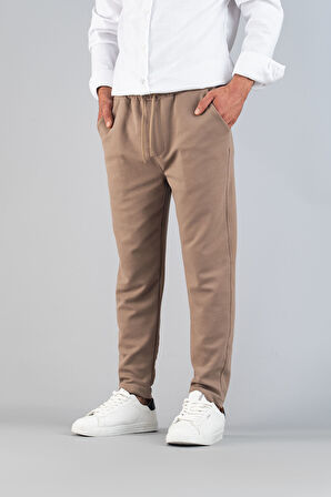Erkek Pantolon Beli Lastikli  Slim Fit Esnek Likralı Basic Pamuklu Jogger